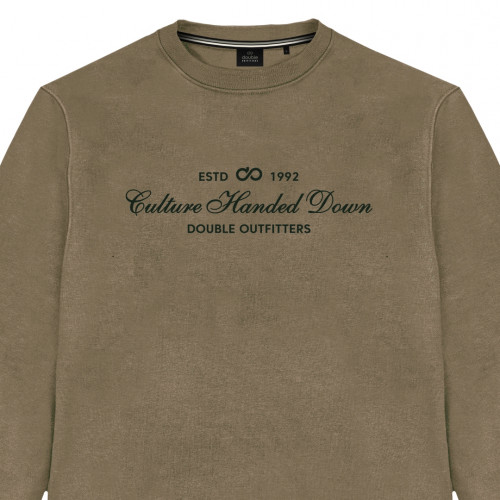 1084 Crewneck Top with 3D and Dense Embroidery DK BEIGE