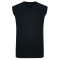 KW032 100% Knitted Cotton Sleeveless V Neck Black