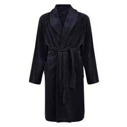 PJ068 Fleecy Gown Navy Blue