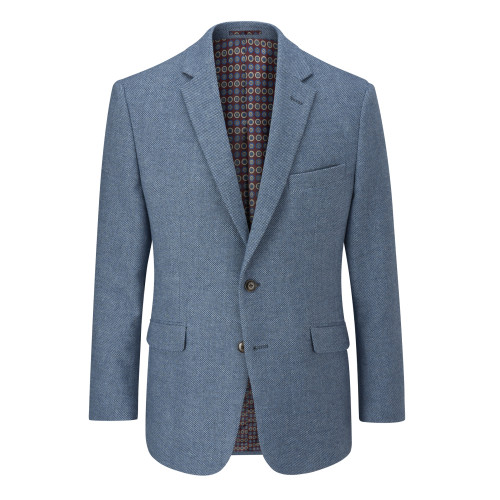 Hexham Wool blend Textured Blazer Blue