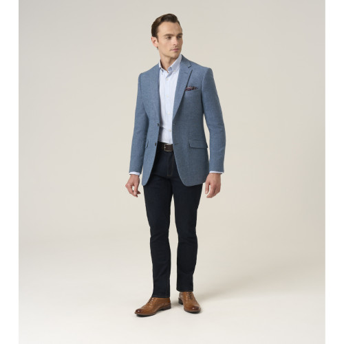 Hexham Wool blend Textured Blazer Blue