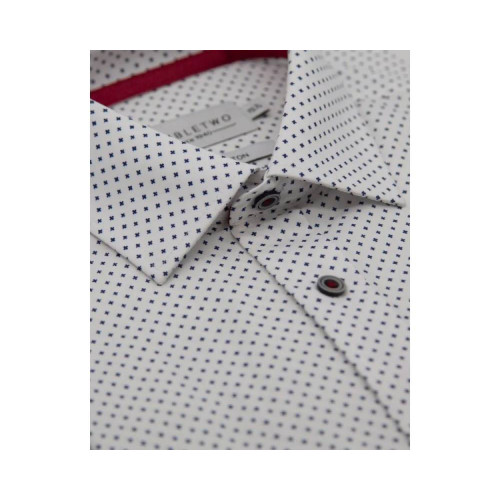 4280 - Printed Cotton Shirt White