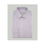 4299 - Striped Cotton Shirt Wine