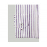 4299 - Striped Cotton Shirt Wine