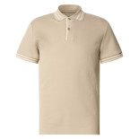 Fable - 100% Cotton Self Designed Polo Shirt Beige