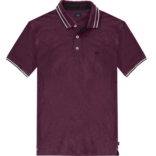 3085 Tipped Polo Shirt  RASPBERRY