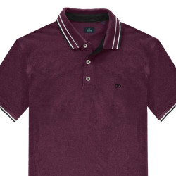 3085 Tipped Polo Shirt  RASPBERRY