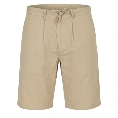7068 Linen Blend Elasticated Chino Shorts LT BEIGE