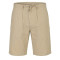 7068 Linen Blend Elasticated Chino Shorts LT BEIGE