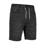 7071 Elasticated Waist Denim Shorts Used BLACK