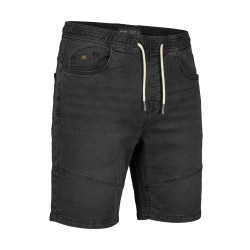 7071 Elasticated Waist Denim Shorts Used BLACK