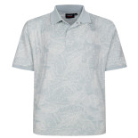 233 - Leaf Print Polo Light Green