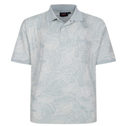 233 - Leaf Print Polo Light Green
