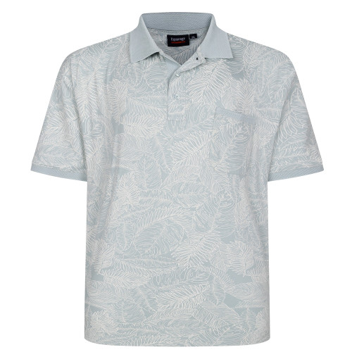 233 - Leaf Print Polo Light Green