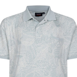 233 - Leaf Print Polo Light Green