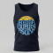 428 - Cotton Vest Here Comes the Sun Print Navy Blue