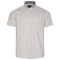 6386 Striped Button Down Shirt STONE