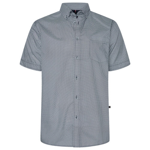 6390 KAM All Over Geo Print Shirt BLUE