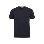 51328 V Neck Cotton T.shirt Navy Blue