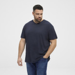 51328 V Neck Cotton T.shirt Navy Blue