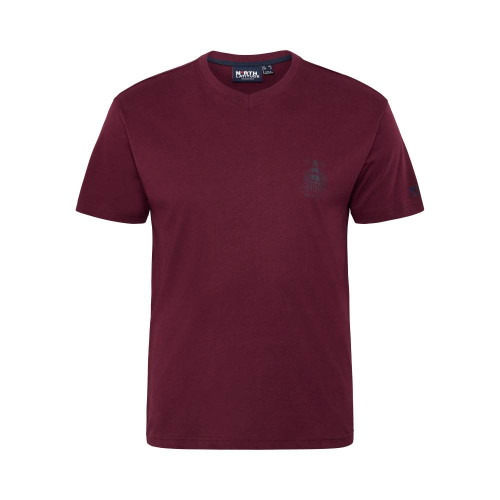53101 North Printed v-neck t-shirt Bordeaux 