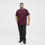 53101 North Printed v-neck t-shirt Bordeaux 