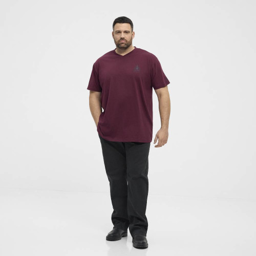 53101 North Printed v-neck t-shirt Bordeaux 