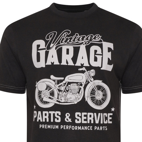 5702 Vintage Print Tee BLACK